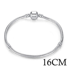 Load image into Gallery viewer, BAMOER 5 Style Silver Color LOVE Snake Chain Bracelet &amp; Bangle 16CM-21CM Pulseras Lobster PA1104