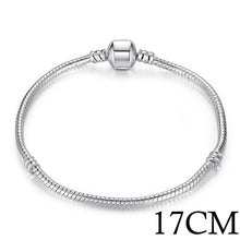 Load image into Gallery viewer, BAMOER 5 Style Silver Color LOVE Snake Chain Bracelet &amp; Bangle 16CM-21CM Pulseras Lobster PA1104