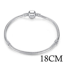 Load image into Gallery viewer, BAMOER 5 Style Silver Color LOVE Snake Chain Bracelet &amp; Bangle 16CM-21CM Pulseras Lobster PA1104