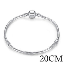 Load image into Gallery viewer, BAMOER 5 Style Silver Color LOVE Snake Chain Bracelet &amp; Bangle 16CM-21CM Pulseras Lobster PA1104