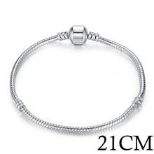 Load image into Gallery viewer, BAMOER 5 Style Silver Color LOVE Snake Chain Bracelet &amp; Bangle 16CM-21CM Pulseras Lobster PA1104