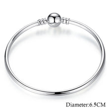 Load image into Gallery viewer, BAMOER 5 Style Silver Color LOVE Snake Chain Bracelet &amp; Bangle 16CM-21CM Pulseras Lobster PA1104