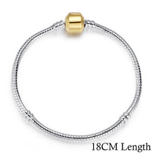 Load image into Gallery viewer, BAMOER 5 Style Silver Color LOVE Snake Chain Bracelet &amp; Bangle 16CM-21CM Pulseras Lobster PA1104