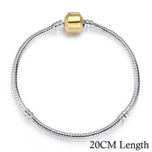 Load image into Gallery viewer, BAMOER 5 Style Silver Color LOVE Snake Chain Bracelet &amp; Bangle 16CM-21CM Pulseras Lobster PA1104